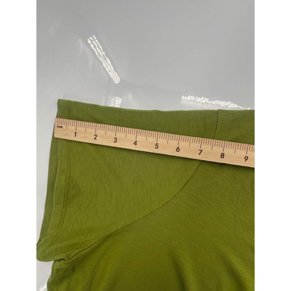 LL Bean Womens 2X Plus Olive Green Short Sleeve Polo Shirt 522335 Recycled Modal - Picture 3 of 6